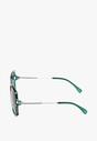 Zielone Okulary Przeciwsłoneczne z Cieniowanymi Szkłami Krisara