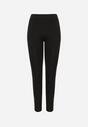 Czarne Legginsy z Wysokim Stanem Parefia