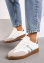 Biało-Srebrne Sportowe Sneakersy z Wiązaniem Jrefia