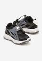 Czarne Buty Sportowe Sneakersy na Płaskiej Podeszwie ze Skórzaną Wkładką i Perforacją Amelba