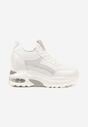 Sneakers Alb cu argintiu