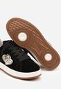 Czarne Sneakersy z Naszywką z Serduszkami Musitala