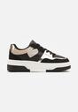 Czarne Sneakersy z Brokatowym Serduszkiem Asitalla
