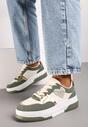 Zielone Sneakersy z Brokatowym Serduszkiem Asitalla