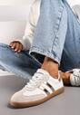Sneakers Alb cu auriu