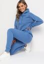 Niebieska Bluza Basic z Kapturem Kasseia