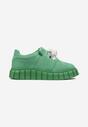 Zielone Wsuwane Sneakersy z Kolorowymi Kryształkami Phedara