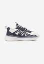Białe Płaskie Buty Sportowe Sneakersy z Geometrycznym Wzorem Redela