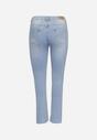 Niebieskie Jeansy Skinny z Ozdobnymi Przetarciami Neveloria