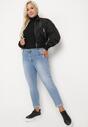 Niebieskie Jeansy z Ozdobnymi Przetarciami o Fasonie Skinny Neveatam