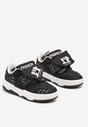 Czarne Płaskie Sznurowane Sneakersy z Napisami Friefra