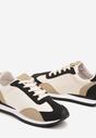 Czarne Płaskie Sneakersy z Geometrycznym Wzorem Navshara