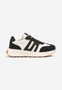 Czarne Płaskie Sneakersy z Geometrycznym Wzorem Nevlene