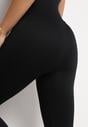 Czarny Kombinezon Bodycon z Cienkimi Ramiączkami Nevithas