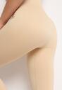 Beżowy Kombinezon Bodycon z Cienkimi Ramiączkami Nevithas