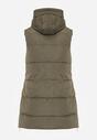 Ciemnozielona Pikowana Kamizelka Dwustronna z Kapturem i Troczkami Nevetiani