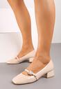 Pantofi cu toc Bej