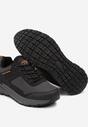 Ciemnoszare Płaskie Buty Sportowe Sneakersy ze Sznurowaniem i Napisem Terelena