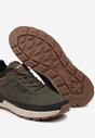 Zielone Buty Sportowe Sneakersy na Grubej Podeszwie Ozdobione Aplikacją Terevina
