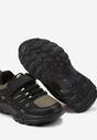 Czarno-Zielone Buty Sportowe Typu Sneakersy Zapinane na Rzep Veriani