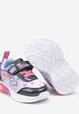 Niebieskie Płaskie Buty Sportowe Sneakersy z Ledami i Bajkowym Wzorem Eriselae