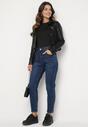 Granatowe Klasyczne Jeansy o Kroju Skinny Regular Waist Nailen