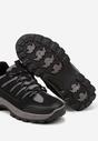Czarno-Szare Sznurowane Buty Sportowe w Stylu Traperków Nairiana