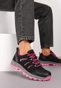 Czarne Sznurowane Buty Sportowe Sneakersy Trekkingowe z Paskami Cleirae