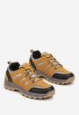 Brązowe Sznurowane Buty Sportowe Sneakersy Trekkingowe z Paskami Cleirae