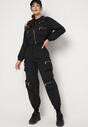Czarny Komplet w Streetwearowym Stylu z Kieszeniami Lotiena