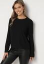 Czarna Prążkowana Bluzka Longsleeve Gigiora
