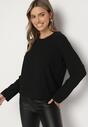 Czarna Prążkowana Bluzka Longsleeve Gigiora