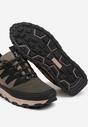 Zielone Buty Sportowe Sneakersy z Geometrycznymi Przeszyciami Belimara