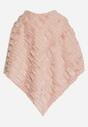 Różowe Ponczo Ozdobione Tłoczeniem Dairis