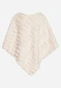 Jasnobeżowe Ponczo Ozdobione Tłoczeniem Dairis