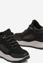 Czarne Botki Typu Sneakersy na Grubej Podeszwie Isalore