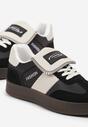 Czarne Sneakersy na Grubej Podeszwie z Kontrastującymi Wstawkami i Wywiniętym Językiem Mirinae