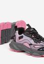 Fuksjowe Buty Sportowe Sneakersy na Grubej Piankowej Podeszwie Alionora