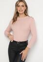 Pulover Roz deschis
