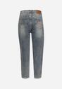 Niebiesko-Szare Jeansy z Bawełną Mom Fit z Wysokim Stanem Torrea