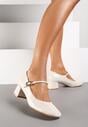 Pantofi cu toc Albi