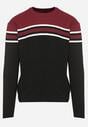 Pulover Negru cu bordo