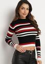 Pulover Bordo cu negru