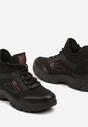 Czarne Sneakersy za Kostkę w Trekkingowym Stylu Tharira