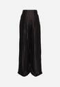 Czarne Szerokie Spodnie z Wiskozy z Wysokim Stanem Hetissa