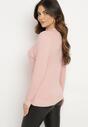 Pulover Roz deschis