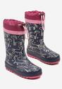 Cizme de cauciuc  Bleumarin cu fucsia