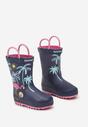 Cizme de cauciuc  Bleumarin cu fucsia