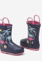Cizme de cauciuc  Bleumarin cu fucsia