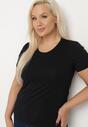 Czarny T-shirt z Bawełny w Klasycznym Stylu Venamia